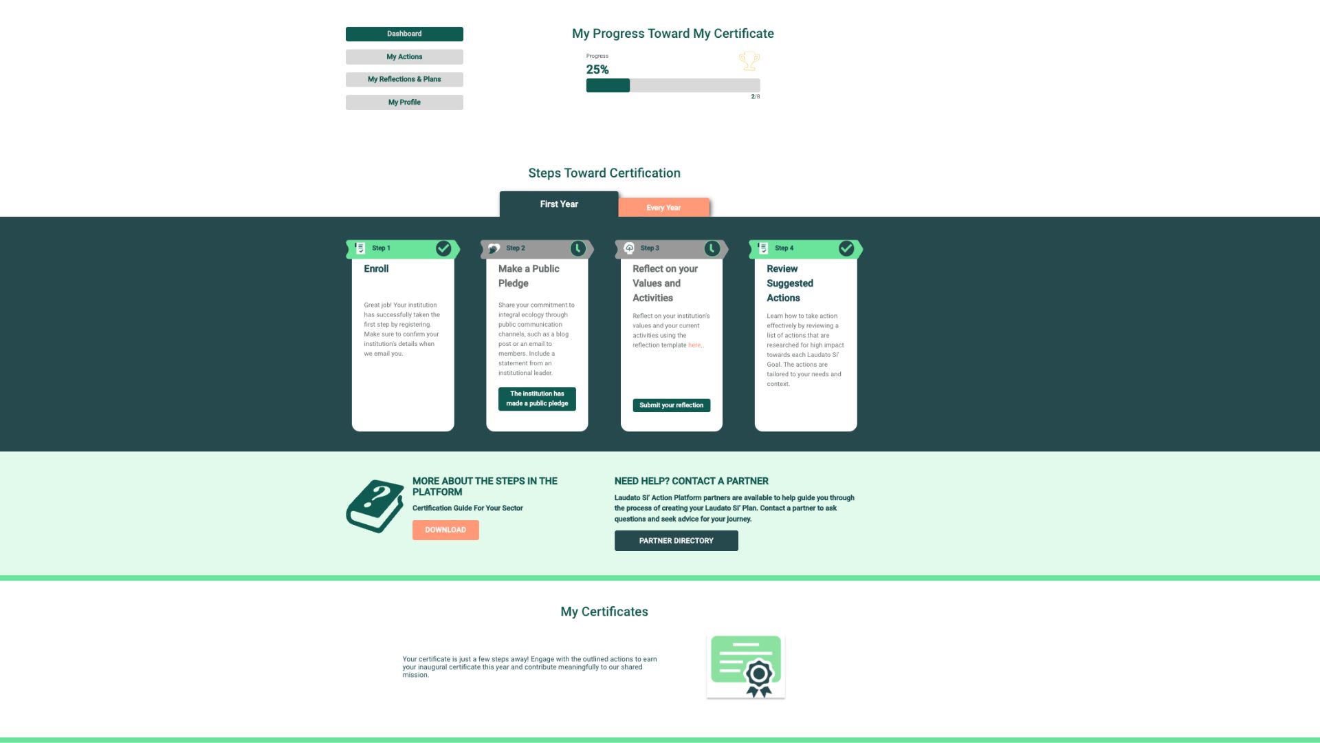 Mise à jour du nouveau site web et programme de certificat